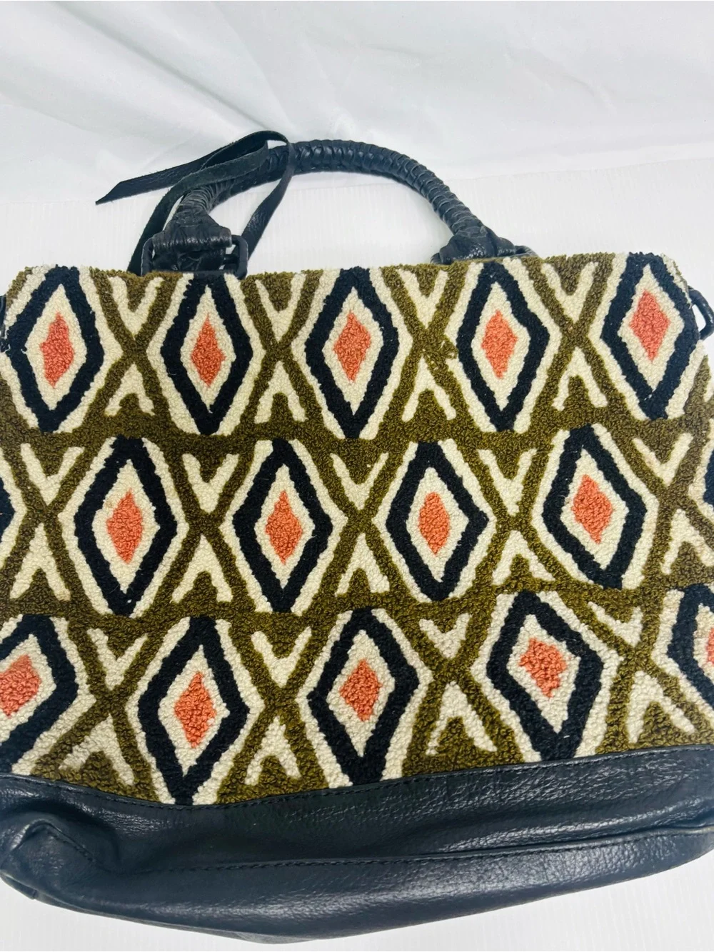 Cleobella Layla Weekender Carpet Bag and Leather Trimmed Bag